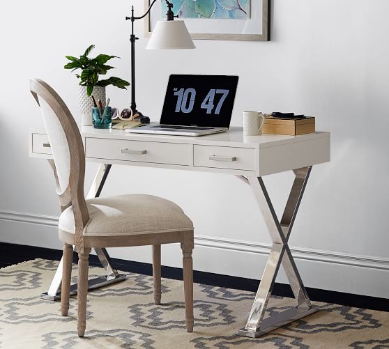 Ava Desk With Drawers Office Pottery Barn Ava Desk With Drawers Office