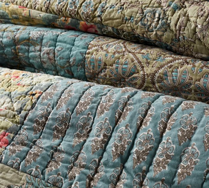 Neena Patchwork Cotton Quilt & Shams Pottery Barn