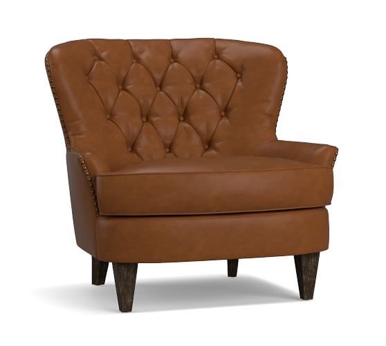 Cardiff Leather Armchair Pottery Barn
