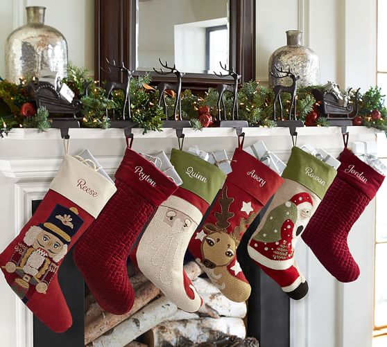 Pottery Barn Christmas Alphabet Letter B Stocking Mantel Holder Bronze Finish