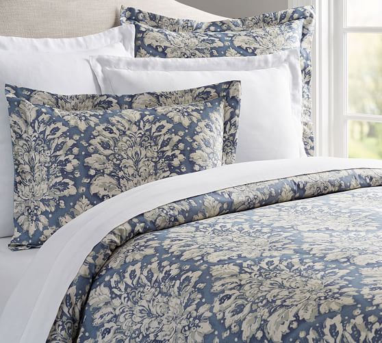 Julia Damask Organic Patterned Duvet Cover Sham Pottery Barn