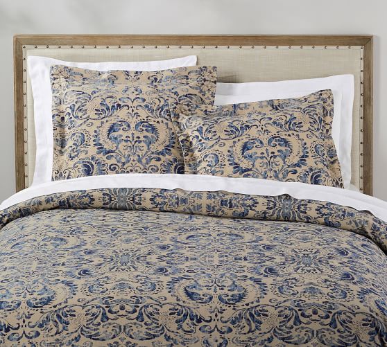 Stormi Damask Print Patterned Duvet Cover Sham Pottery Barn