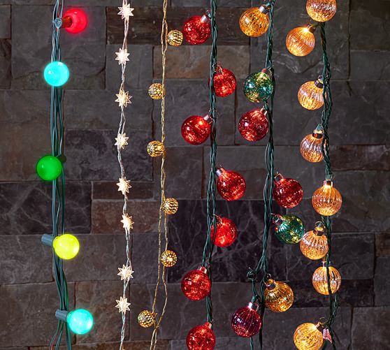Mercury Gl Globe String Lights Red Pottery Barn Mercury Gl Globe String Lights Red