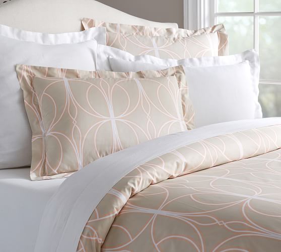 Pottery Barn Aubrey Organic Full Queen Duvet Cover 2 Standard