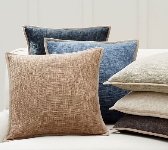 Cotton Basketweave Pillow Cover Baguette Pottery Barn Cotton Basketweave Pillow Cover