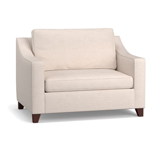 Cameron Slope Arm Upholstered Twin Sleeper Sofa With Memory Foam Cameron Slope Arm Upholstered Twin