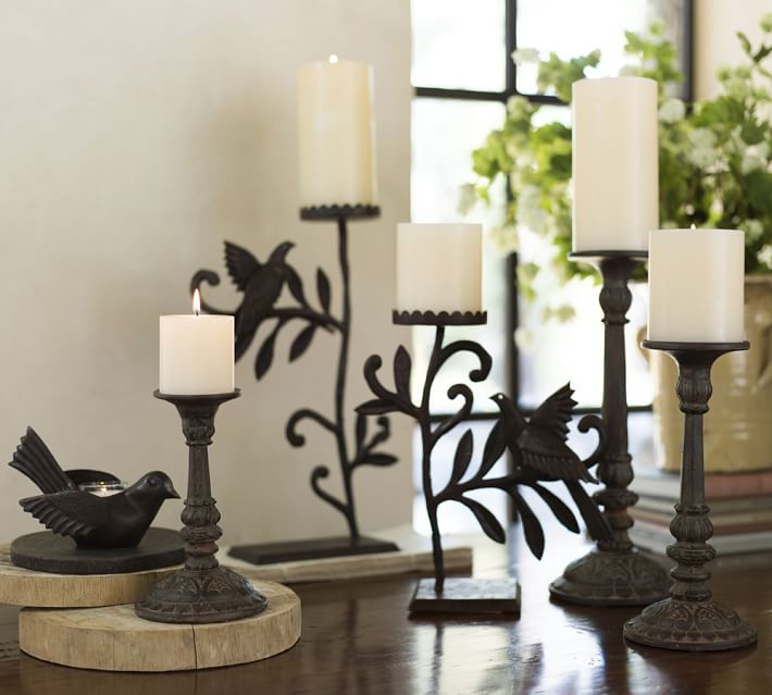 Cast Bronze Candle Holder Pottery Barn