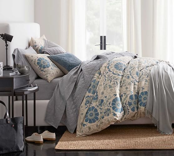 Tula Suzani Cotton Print Patterned Duvet Cover Pottery Barn