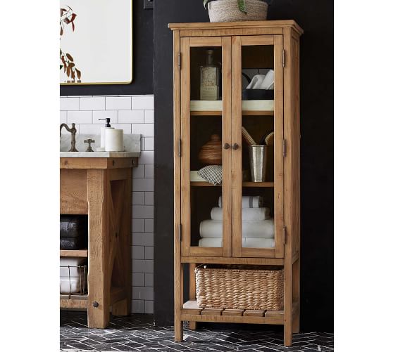 Rustic Wood Linen Closet Pottery Barn