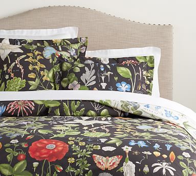 Poppy Organic Percale Patterned Duvet Cover Sham Pottery Barn