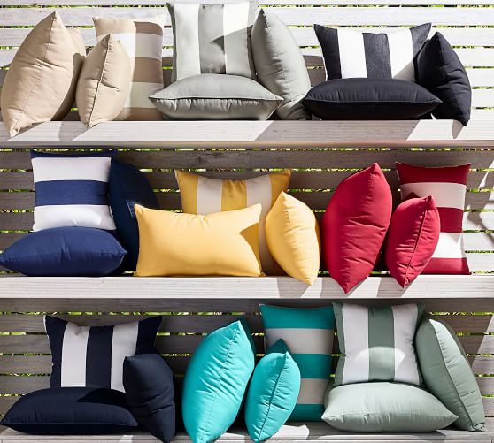 Sunbrella Solid Indoor Outdoor Pillows Pottery Barn Sunbrella Solid Indoor Outdoor Pillows