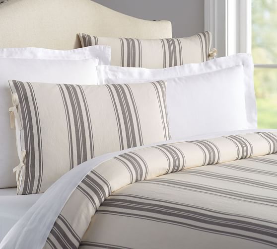 Evan Stripe Patterned Duvet Cover Sham Pottery Barn