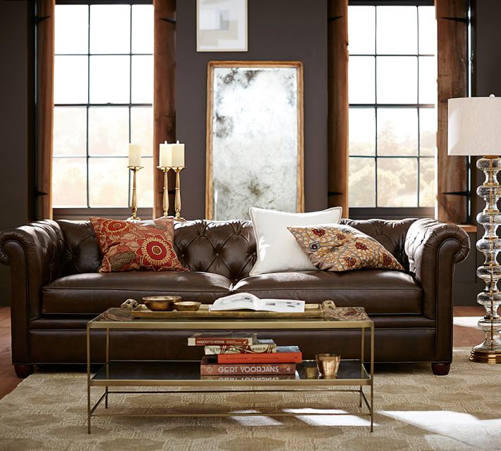 Chesterfield Leather Sofa Pottery Barn
