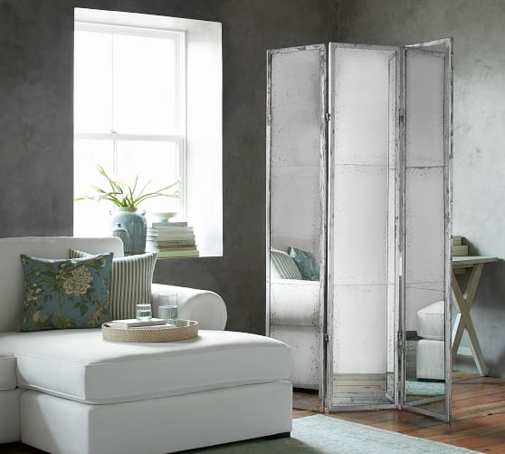 Hollywood Mirror Room Divider Closet Organizers Pottery Barn Hollywood Mirror Room Divider Closet