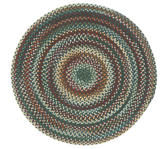 Seward Round Braided Rug Violet Multi Pottery Barn