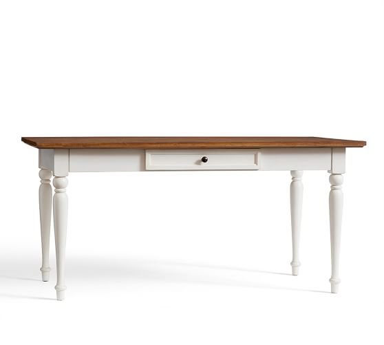 Whitney Writing Desk Almond White Office Desk Pottery Barn