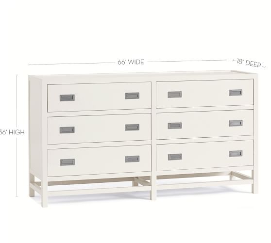 Lonny 6 Drawer Wide Dresser Pottery Barn