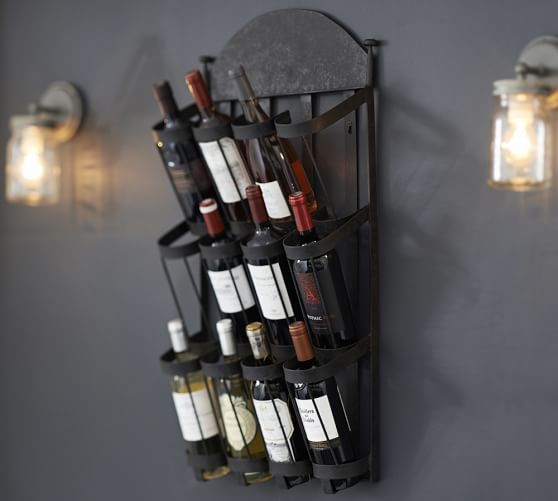 Vintners Wall Mount Wine Rack Pottery Barn
