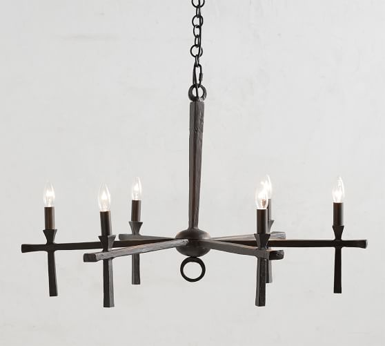 Easton Forged Iron Chandelier Pottery Barn Easton Forged Iron Chandelier Pottery