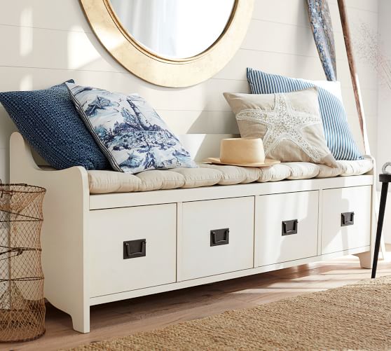 Wade Bench Almond White Pottery Barn