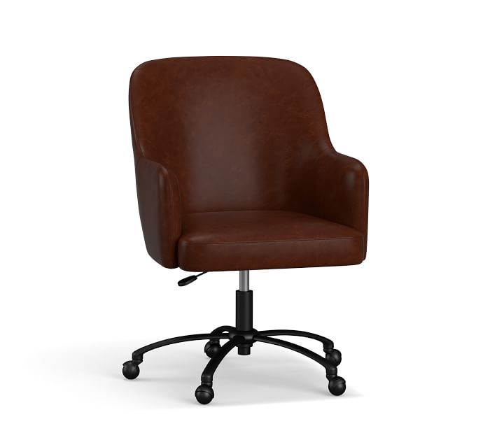 Dublin Leather Swivel Desk Chair Pottery Barn