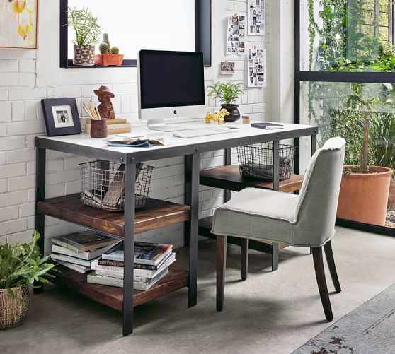 Hamilton Reclaimed Wood Marble Top Kitchen Island Pottery Barn