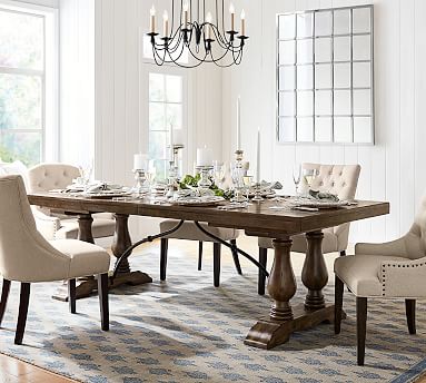 Lorraine Extending Dining Table Hewn Oak Pottery Barn Extending Dining Table Hewn Oak