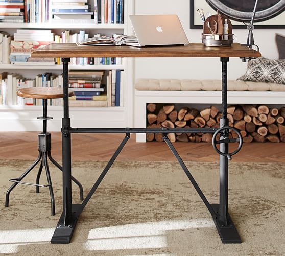 Pittsburgh Crank Standing Desk Office Desk Pottery Barn