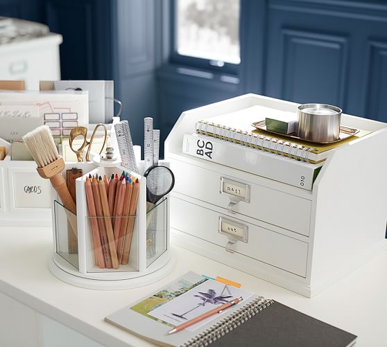 Bedford Two Drawer Paper Organizer Pottery Barn Bedford Two Drawer Paper Organizer