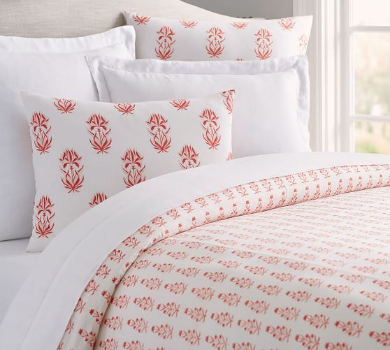 Jasper Block Print Patterned Duvet Cover And Sham Pottery Barn