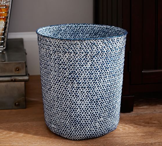 Indigo Flatweave Waste Storage Basket Pottery Barn Indigo Flatweave Waste Storage Basket