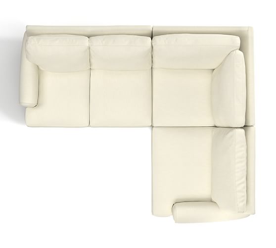 Townsend Roll Arm Upholstered 3 Piece Sectional With Corner Pottery Barn