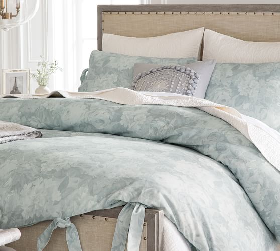 Brigette Print Fl Duvet Cover Shams Sea Glas Pottery Barn