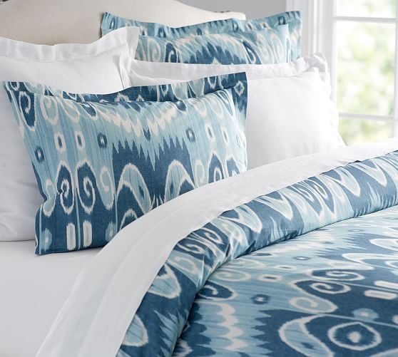 Savannah Ikat Print Duvet Cover Shams Pottery Barn