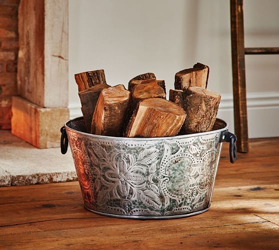 Global Firewood Bin Pottery Barn