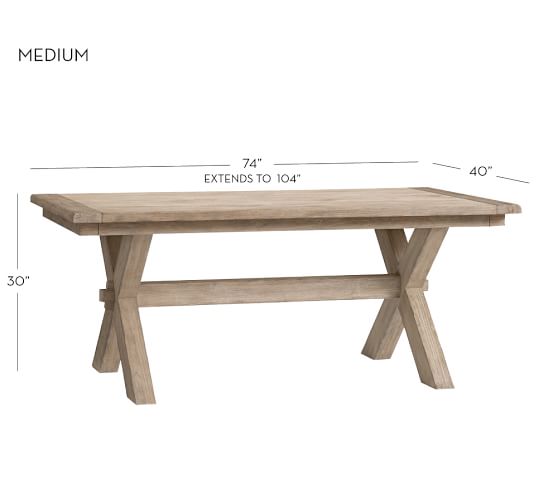 Toscana Extending Dining Table Seadrift Pottery Barn Toscana Extending Dining Table