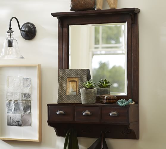 Classic Entryway Mirror Organizer Large Pottery Barn