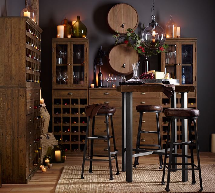 Wallace Reclaimed Wood Wine Bar Suite Bar Furniture Pottery Barn