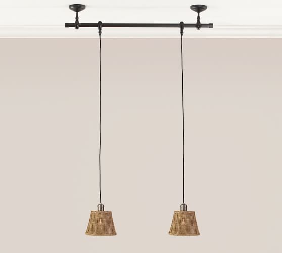 Wicker Shade Pendant Light Track Lighting Pottery Barn Wicker Shade Pendant Light Track