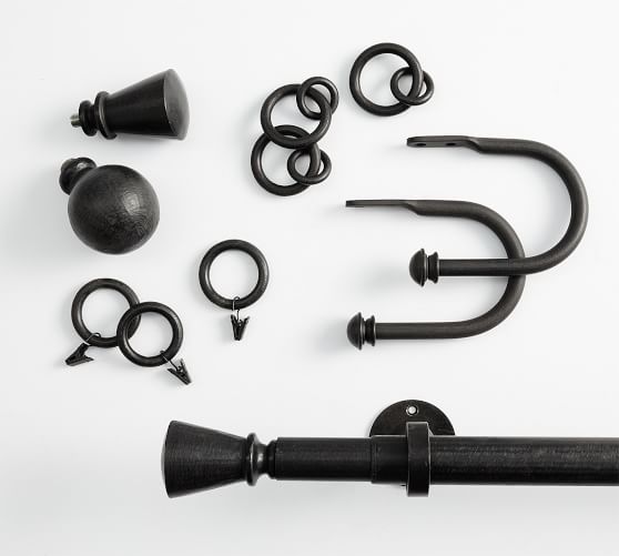 Cast Iron Curtain Hardware Collection Pottery Barn Cast Iron Curtain Hardware Collection