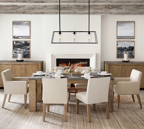 Pb Clic Upholstered Dining Armchairs Pottery Barn Pb Clic Upholstered Dining