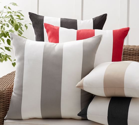Sunbrella Awning Striped Indoor Outdoor Pillows Pottery Barn Awning Striped Indoor Outdoor Pillows