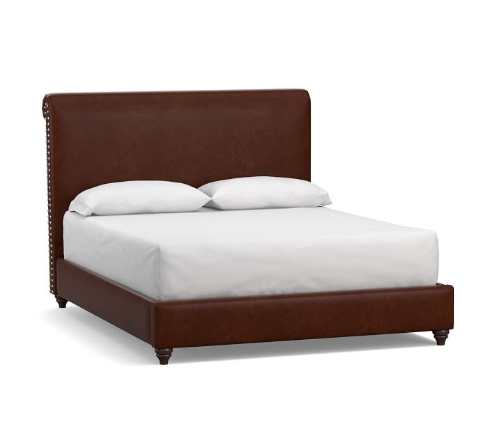 Chesterfield Leather Bed Upholstered Bed Pottery Barn