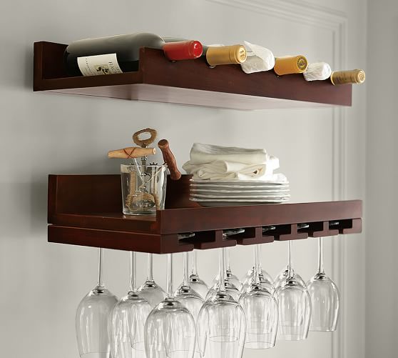 Holman Floating Entertaining Shelves Pottery Barn