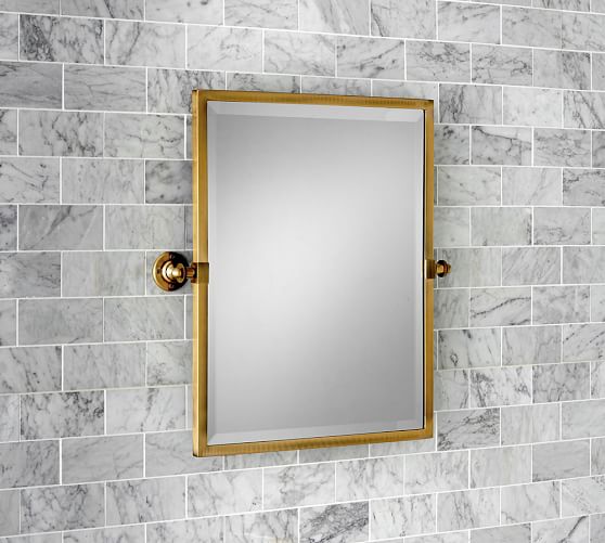 Kensington Pivot Rectangular Wall Mirror Pottery Barn Pivot Rectangular Wall Mirror