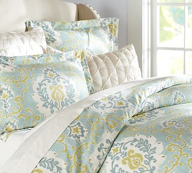 Joyce Ikat Patterned Duvet Cover Sham Pottery Barn