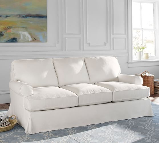 Townsend Roll Arm Slipcovered Fabric Sofa Pottery Barn Townsend Roll Arm Slipcovered Fabric