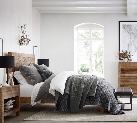 Hensley Reclaimed Wood Headboard Pottery Barn