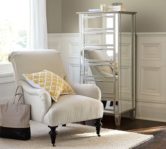Park 6 Drawer Mirrored Chest Pottery Barn