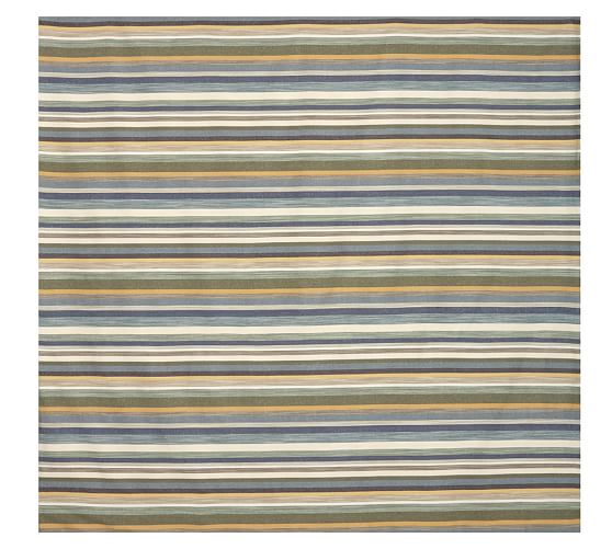 Blue Logan Stripe Patterned Duvet Cover & Sham Pottery Barn